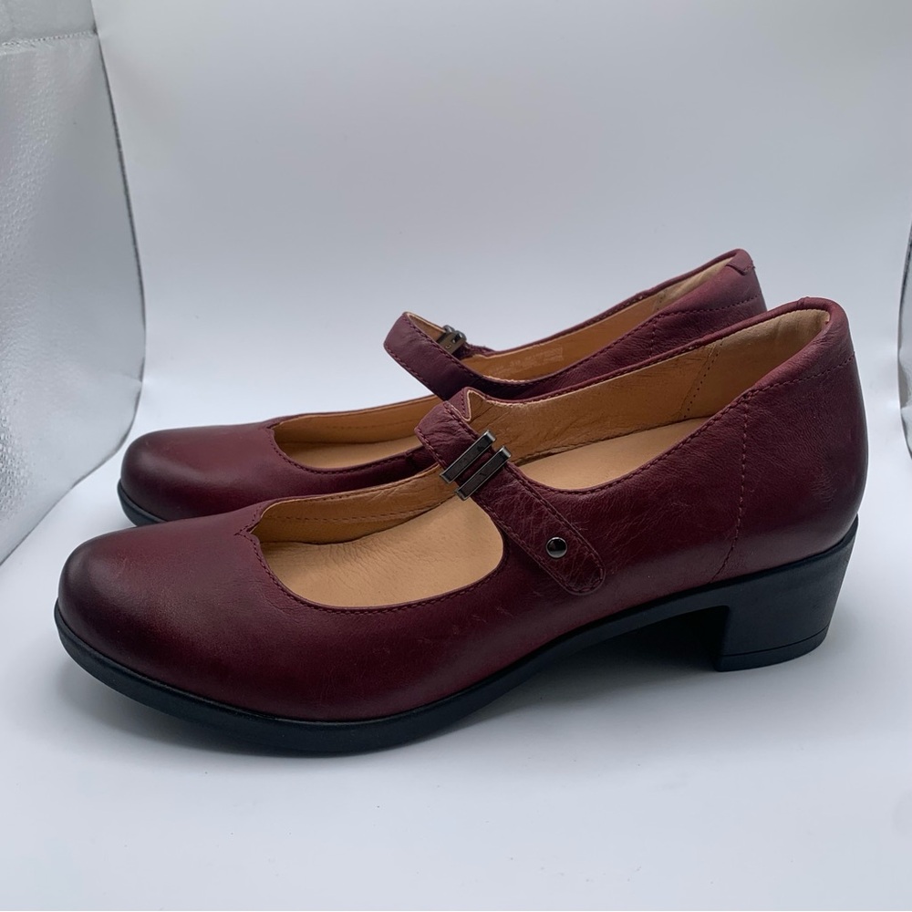 NWOB DANSKO | CALLISTA BURNISHED NUBUCK WINE Mary Jane heel size 39 US8-8.5 1407 - Picture 2 of 10